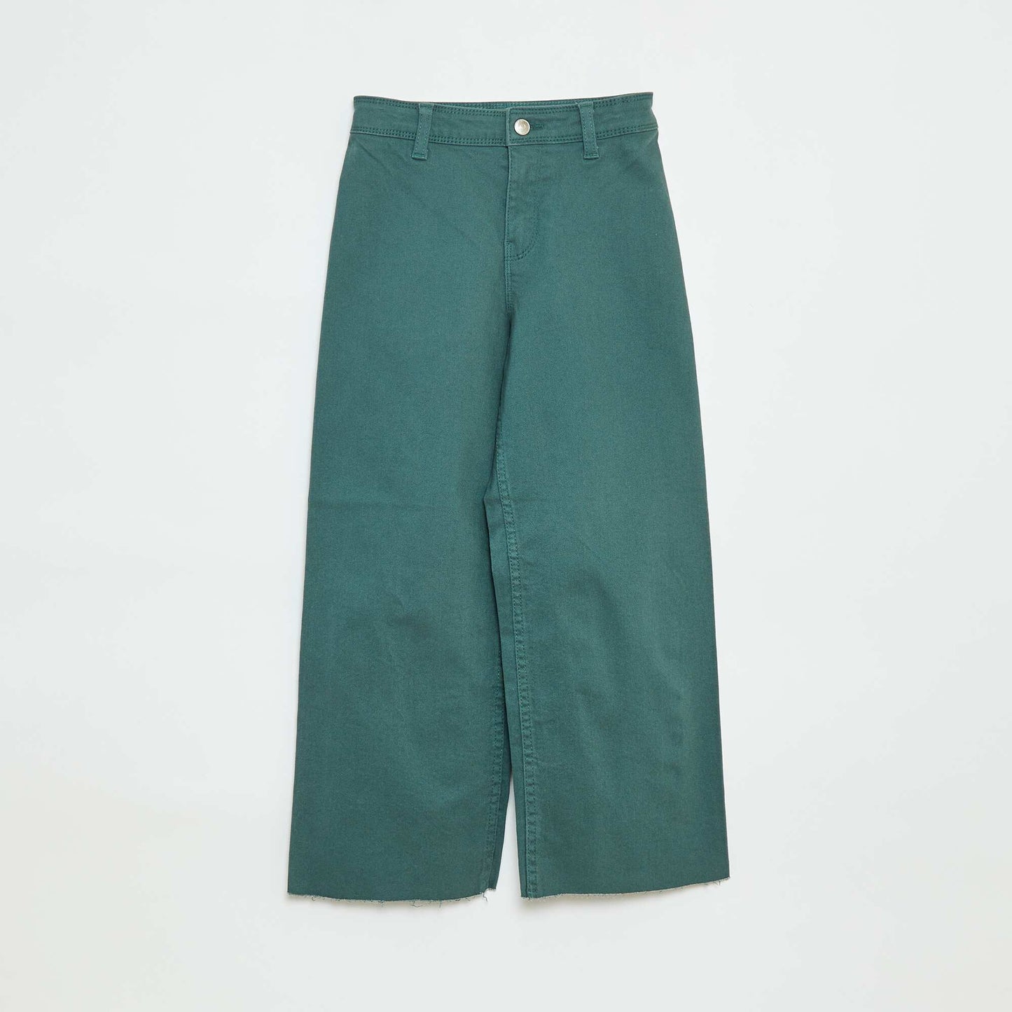 Wide-leg denim trousers GREEN
