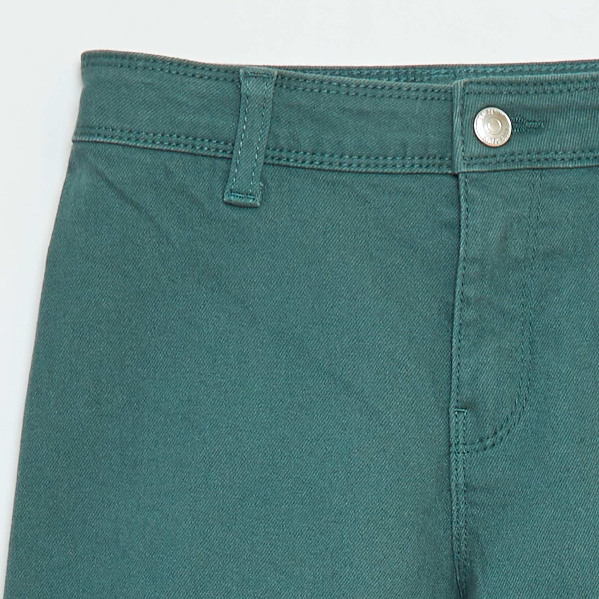 Wide-leg denim trousers GREEN