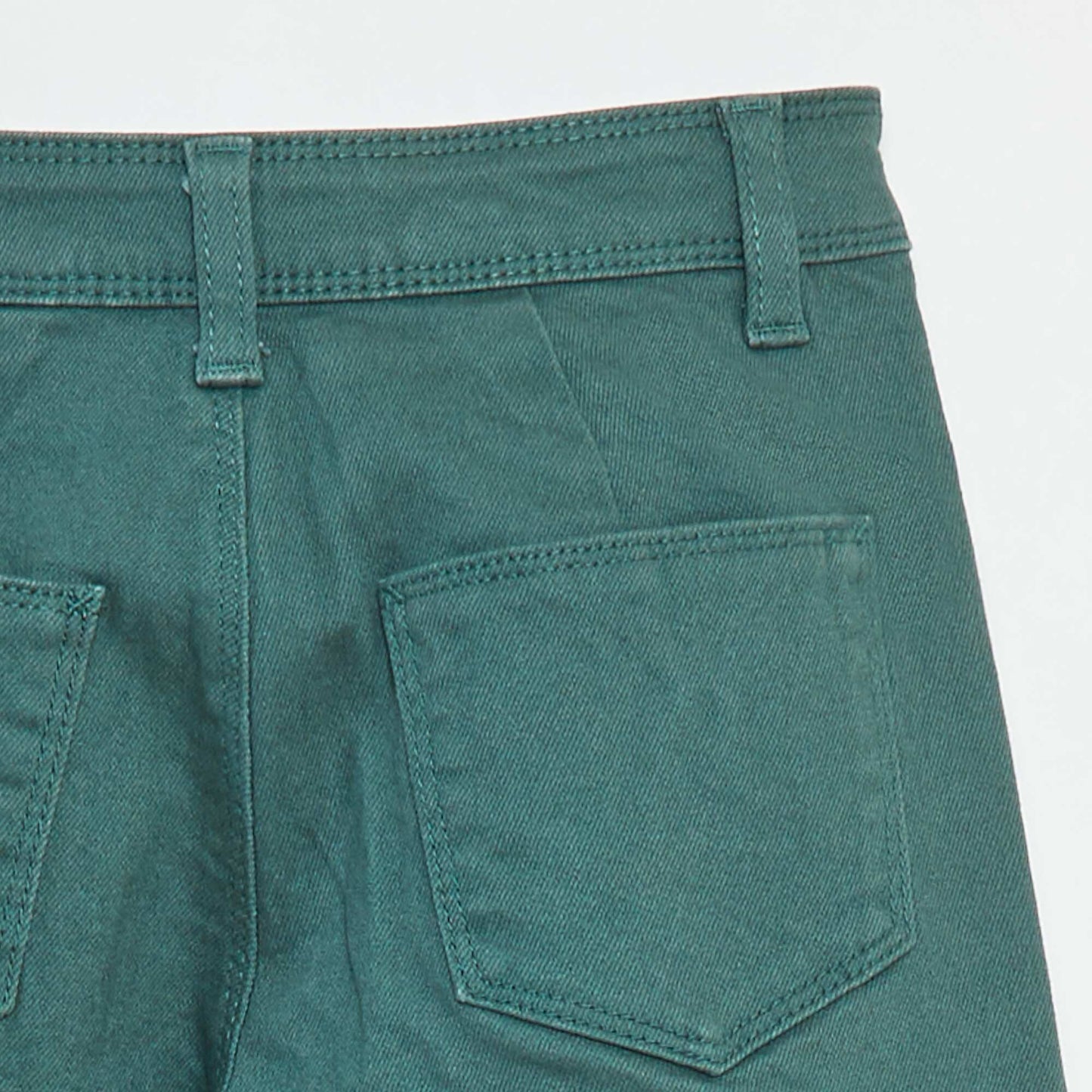 Wide-leg denim trousers GREEN