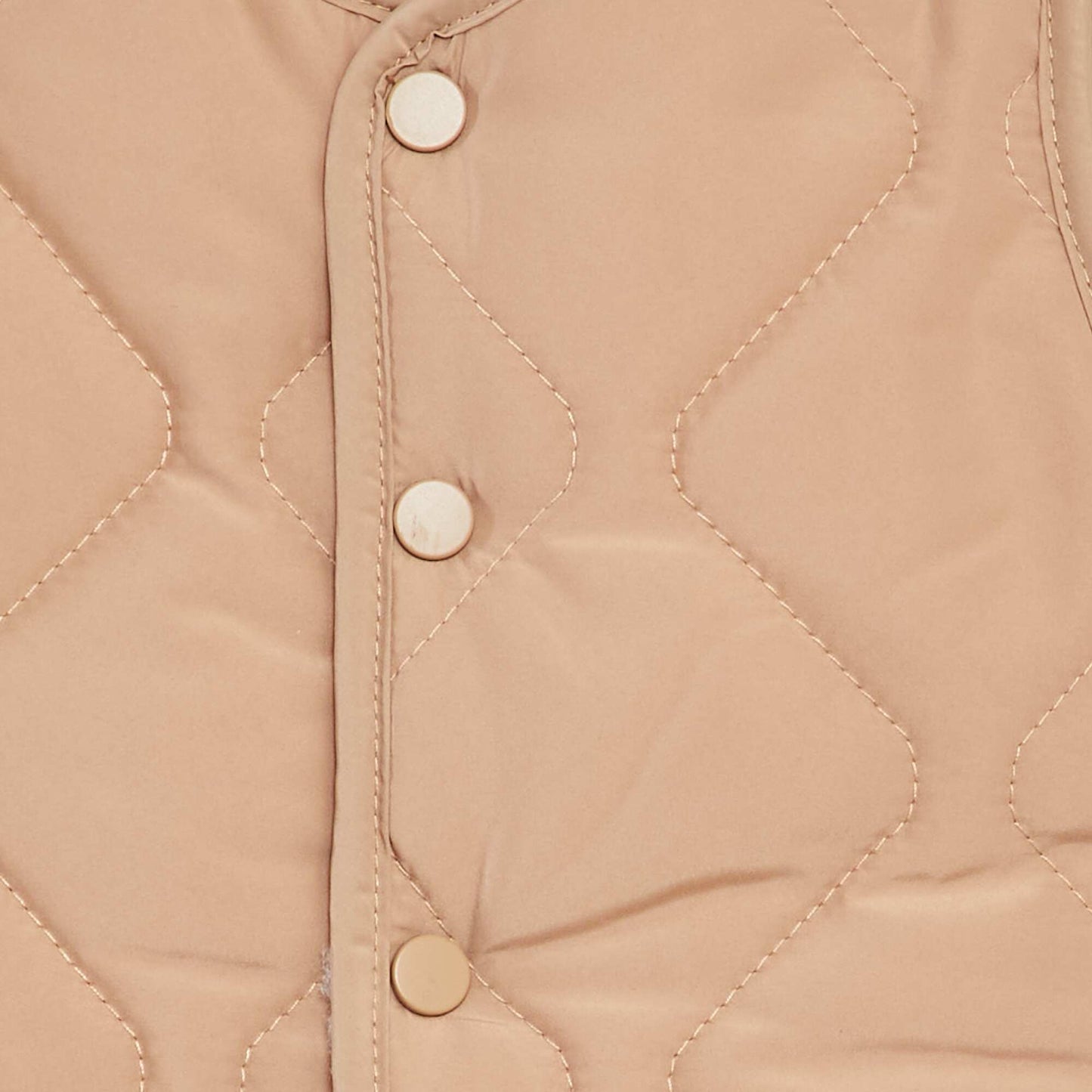 Faux fur-lined bodywarmer BEIGE