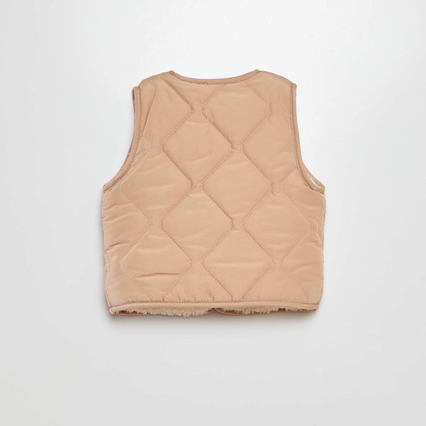 Faux fur-lined bodywarmer BEIGE