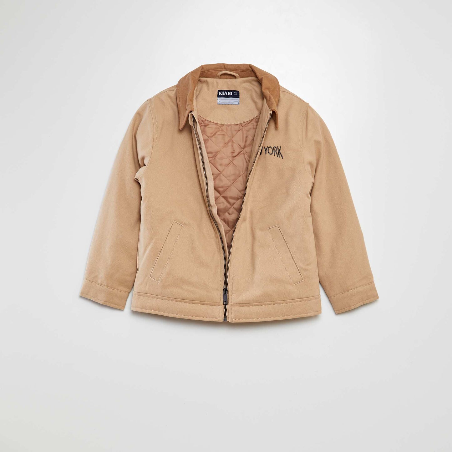 Cropped New York jacket BEIGE