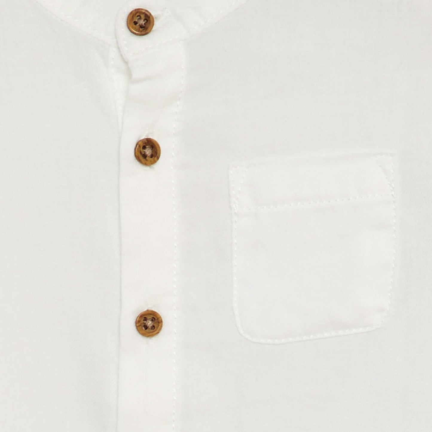 Lightweight shirt with mandarin collar WHITE