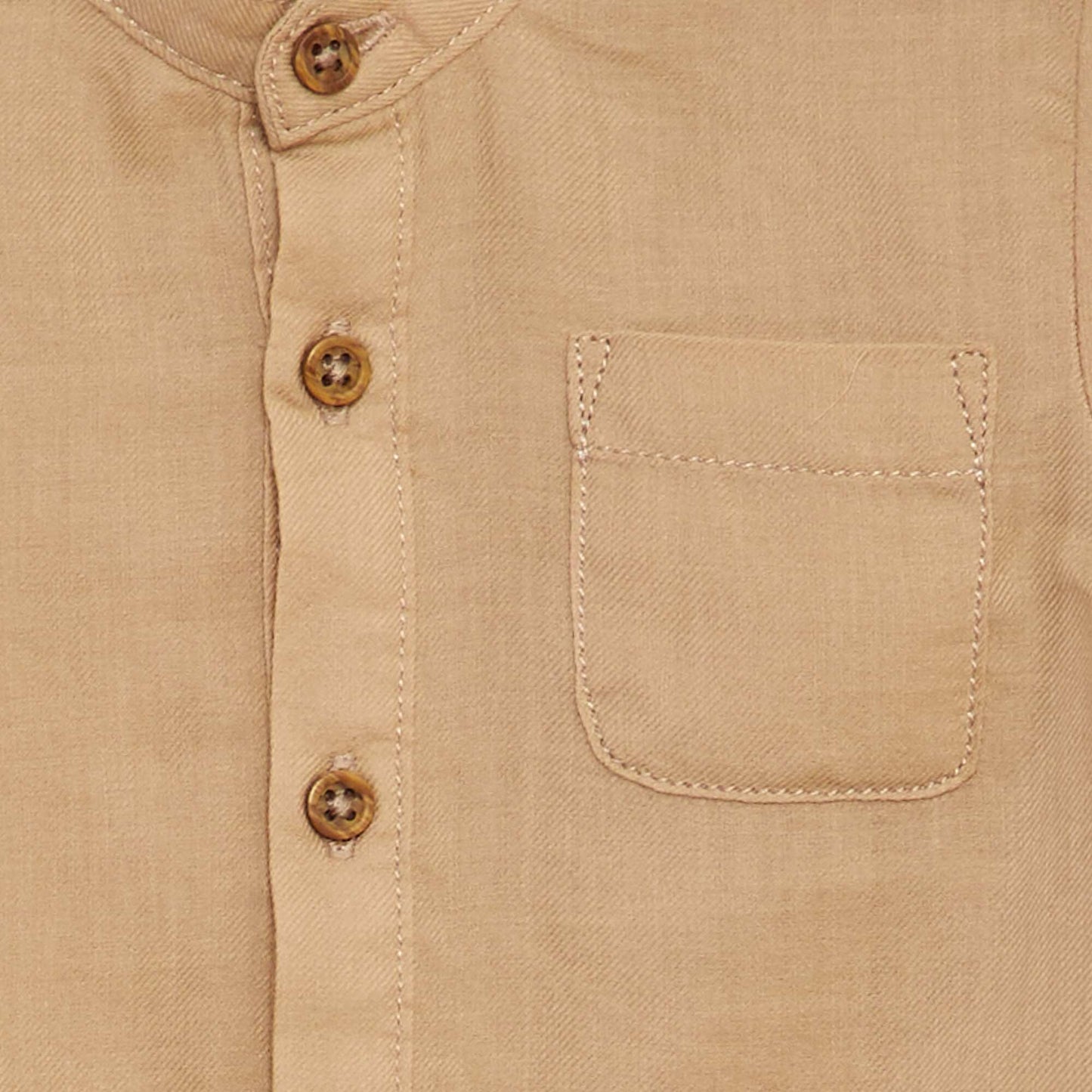 Lightweight shirt with mandarin collar BEIGE