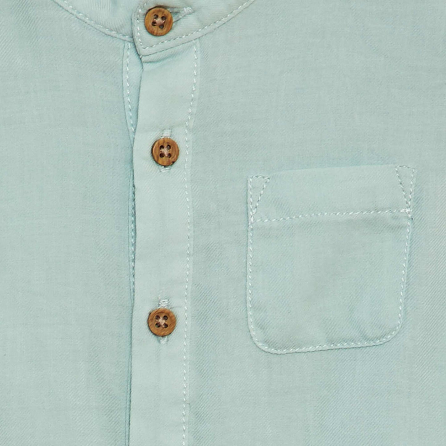 Lightweight shirt with mandarin collar blue