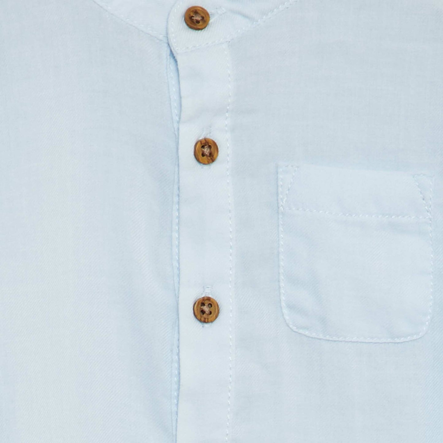 Lightweight shirt with mandarin collar BLUE