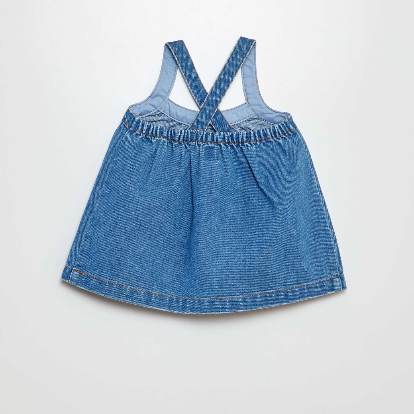 Denim pinafore dress BLUE