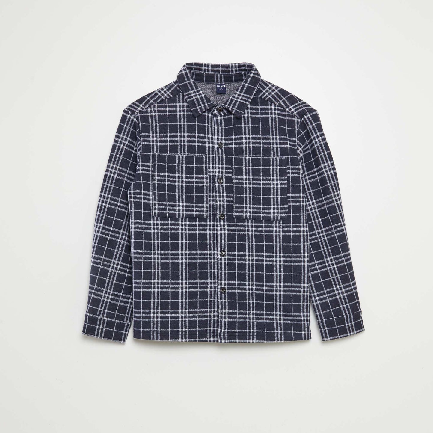 Checked flannel shirt BLUE