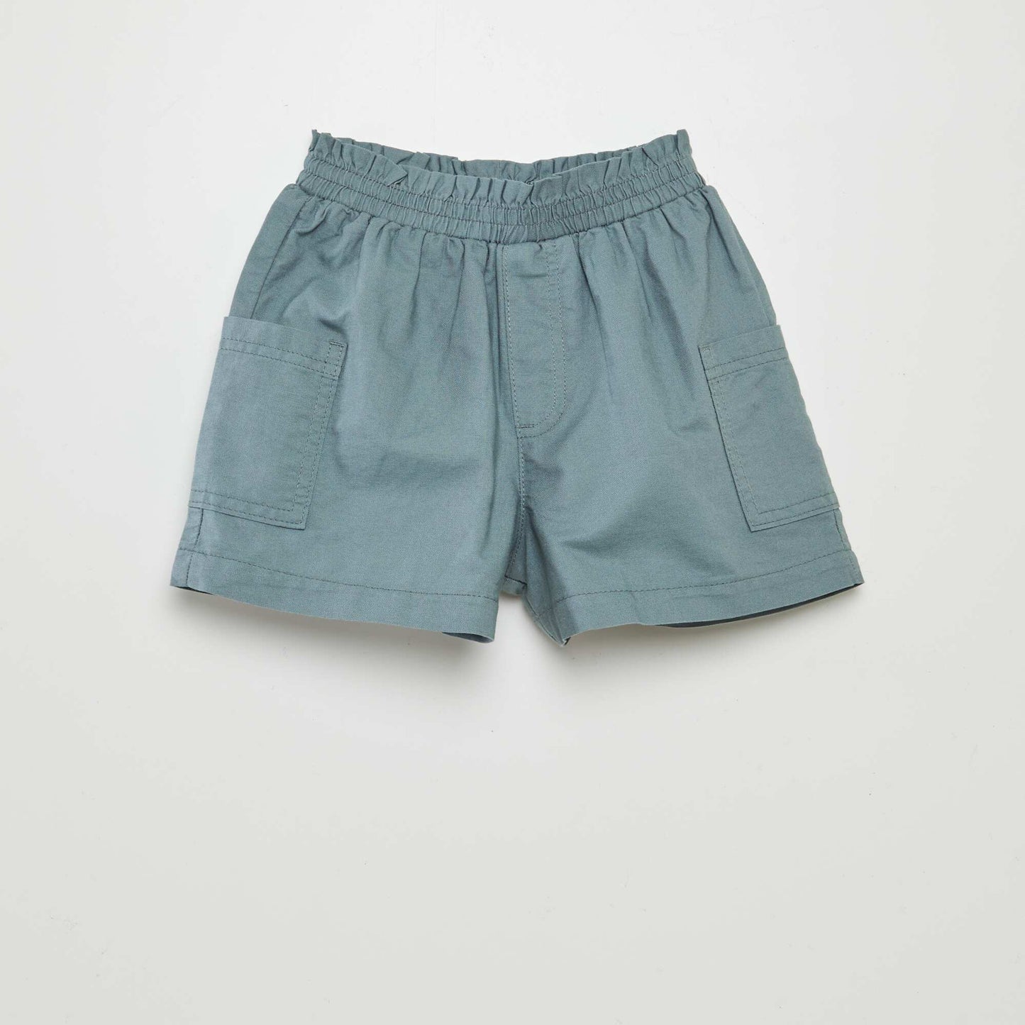 Straight-cut Oxford shorts BLUE