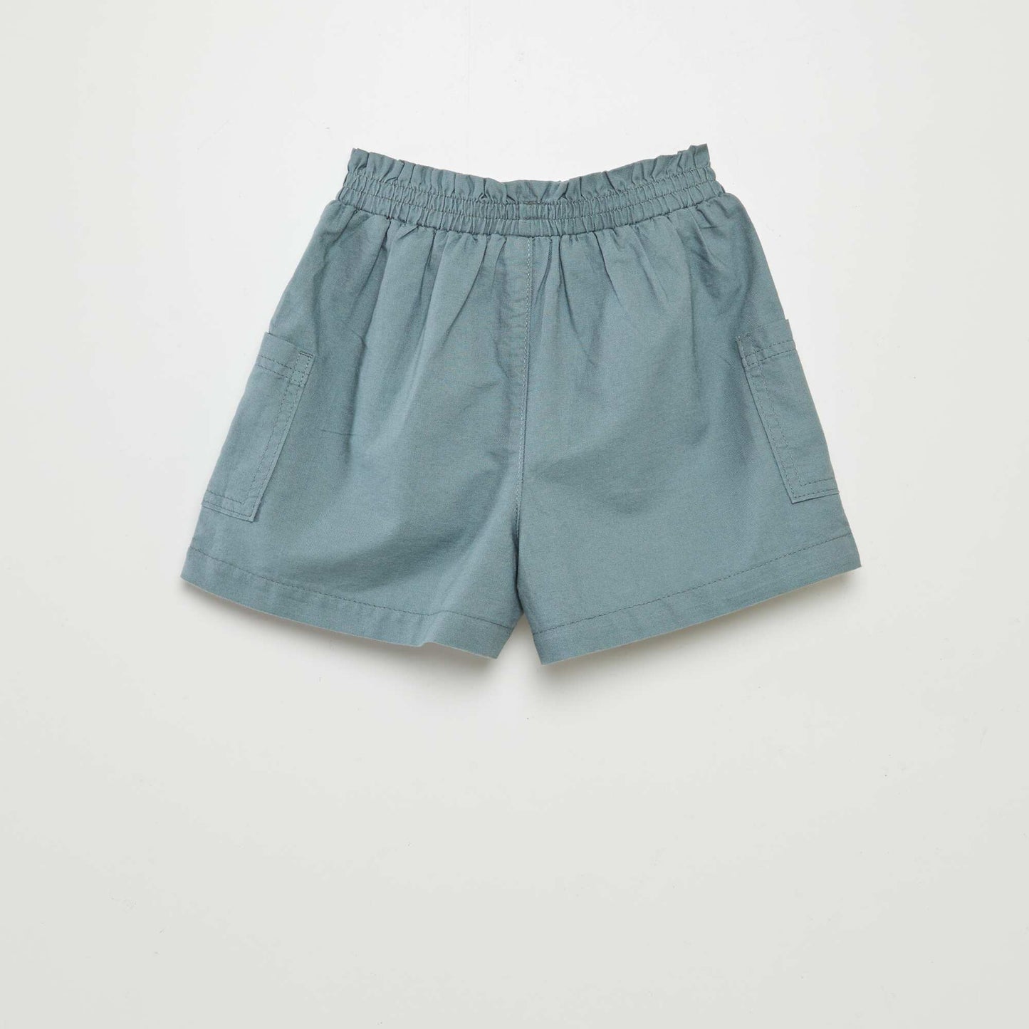 Straight-cut Oxford shorts BLUE