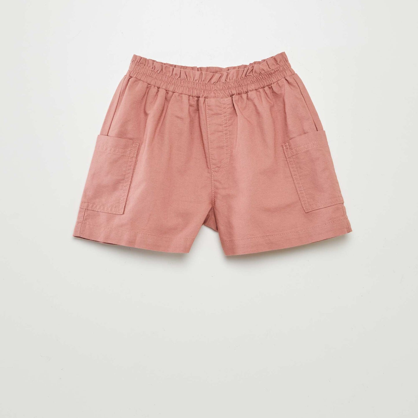 Straight-cut Oxford shorts PINK