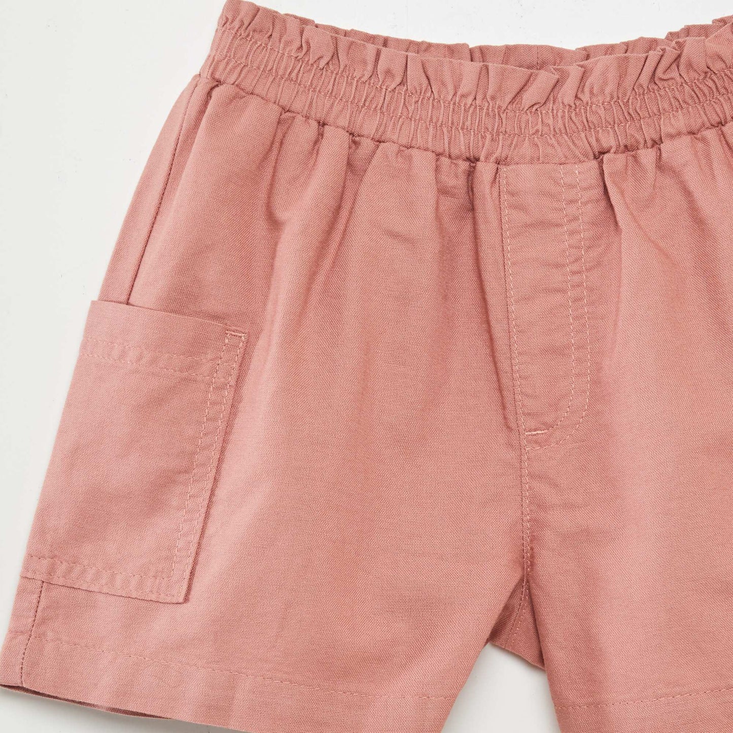 Straight-cut Oxford shorts PINK