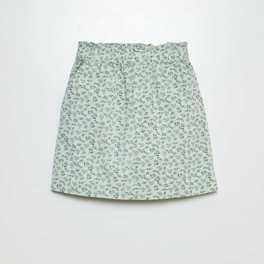 Lightweight printed skirt WHITE