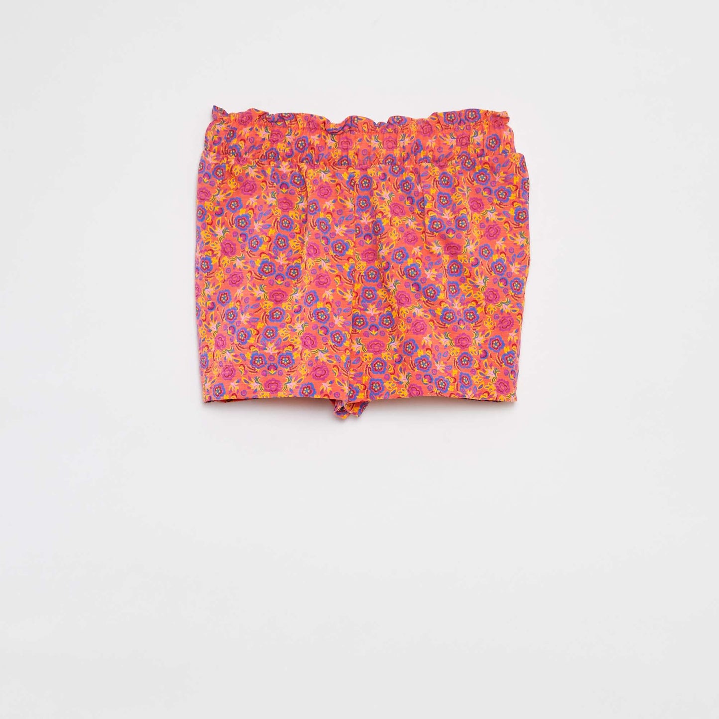 Printed shorts with ties WHITE