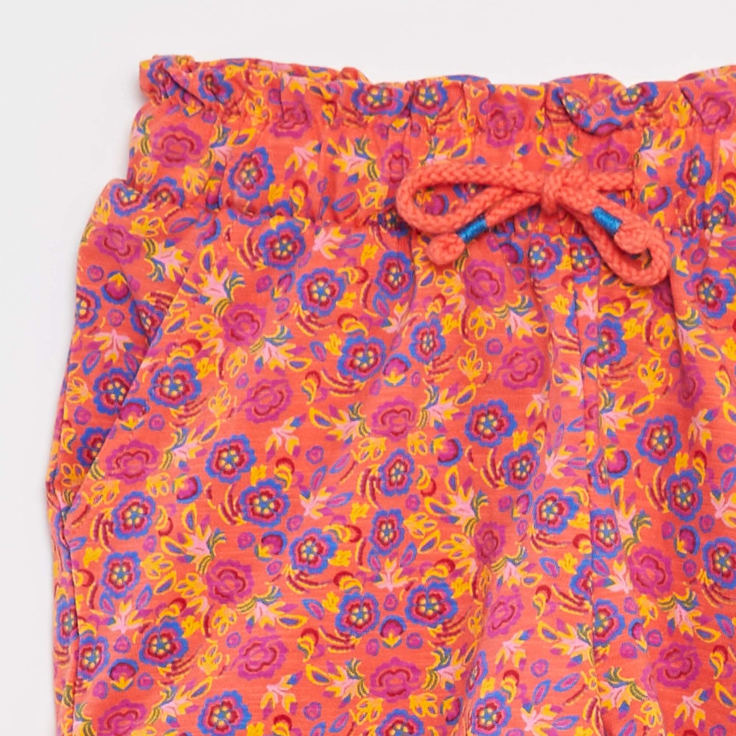 Printed shorts with ties WHITE