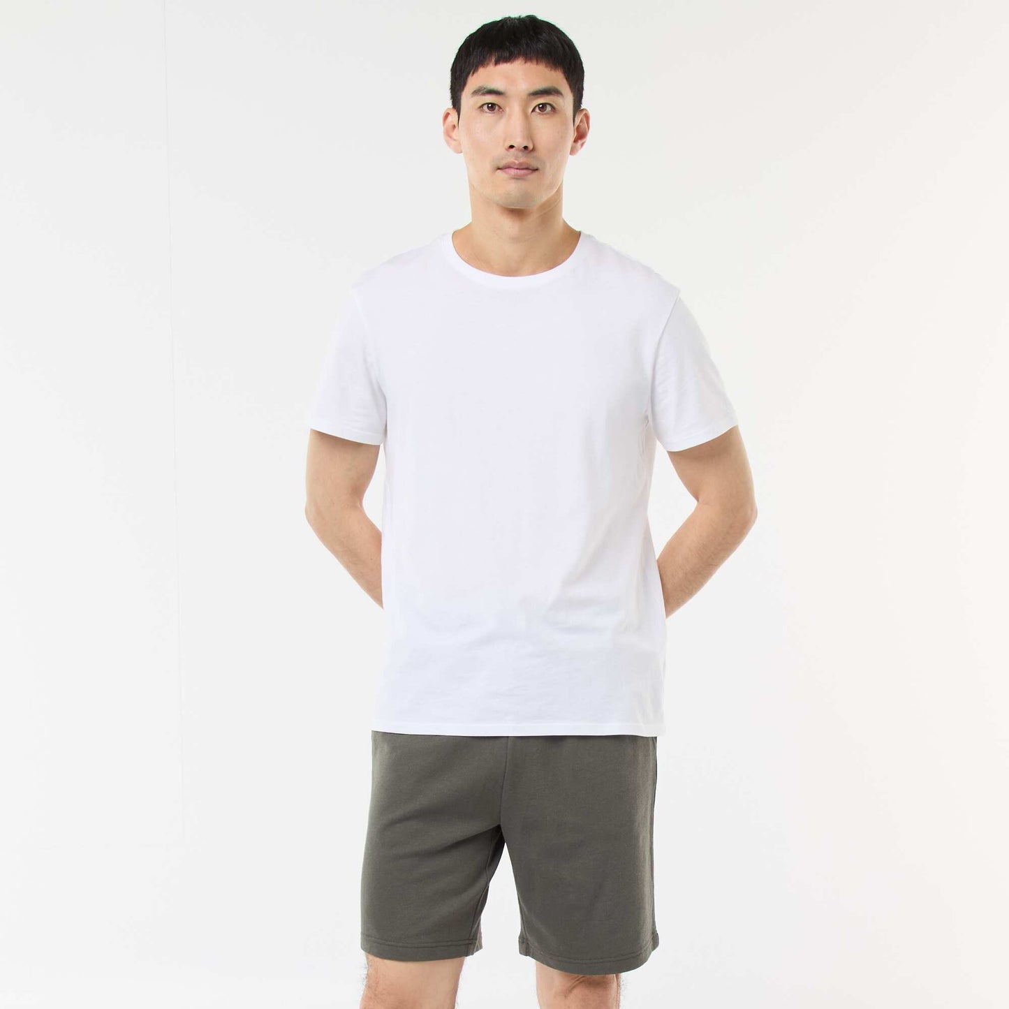 Lightweight fleece Bermuda shorts KHAKI
