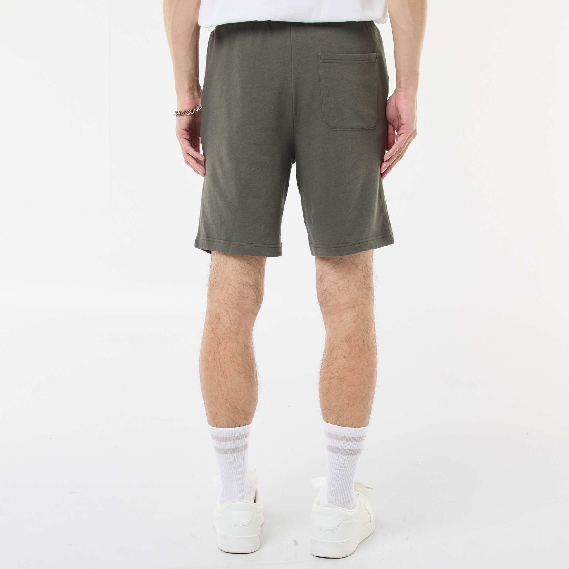 Lightweight fleece Bermuda shorts KHAKI