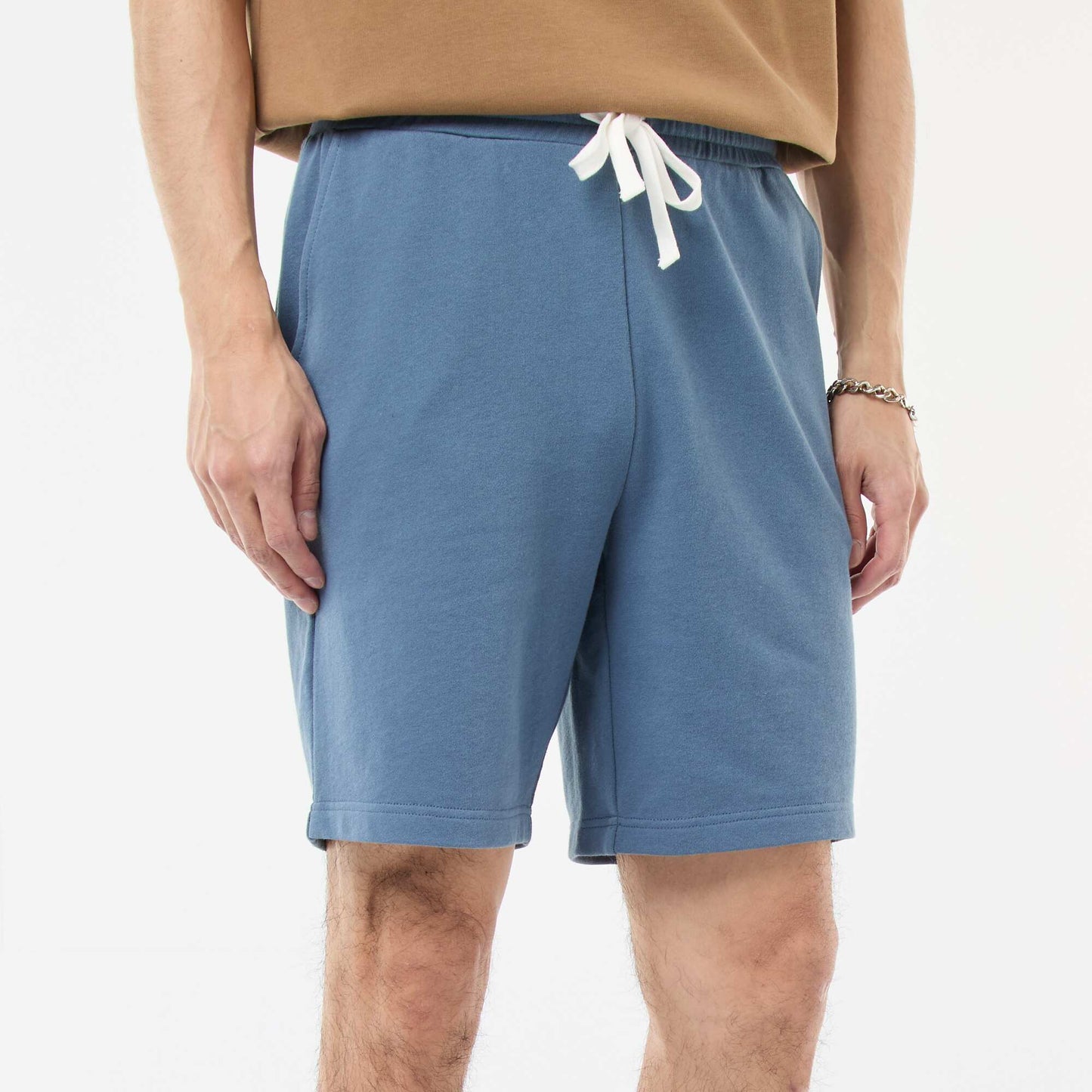 Lightweight fleece Bermuda shorts BLUE