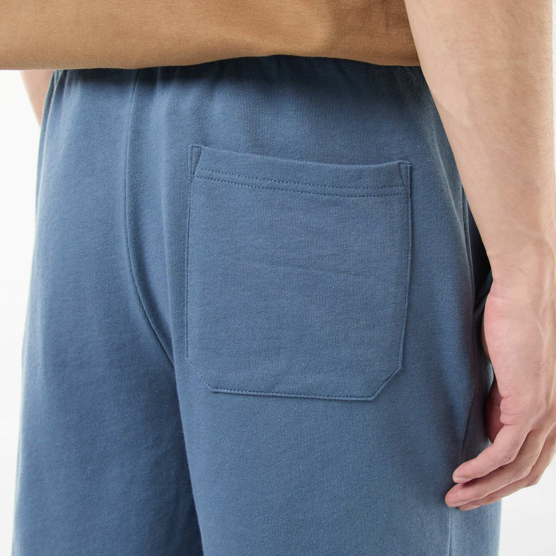 Lightweight fleece Bermuda shorts BLUE