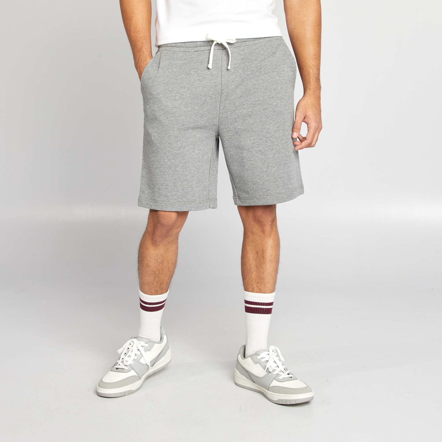 Lightweight sweatshirt fabric Bermuda shorts GREY