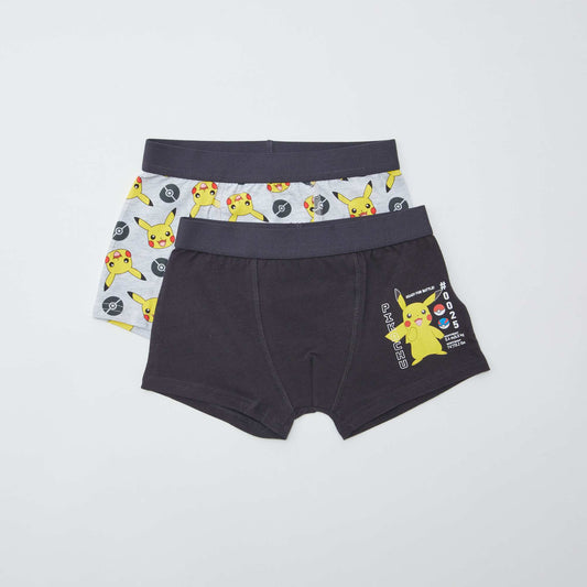 'Pokémon' boxers - Pack of 2 GREY