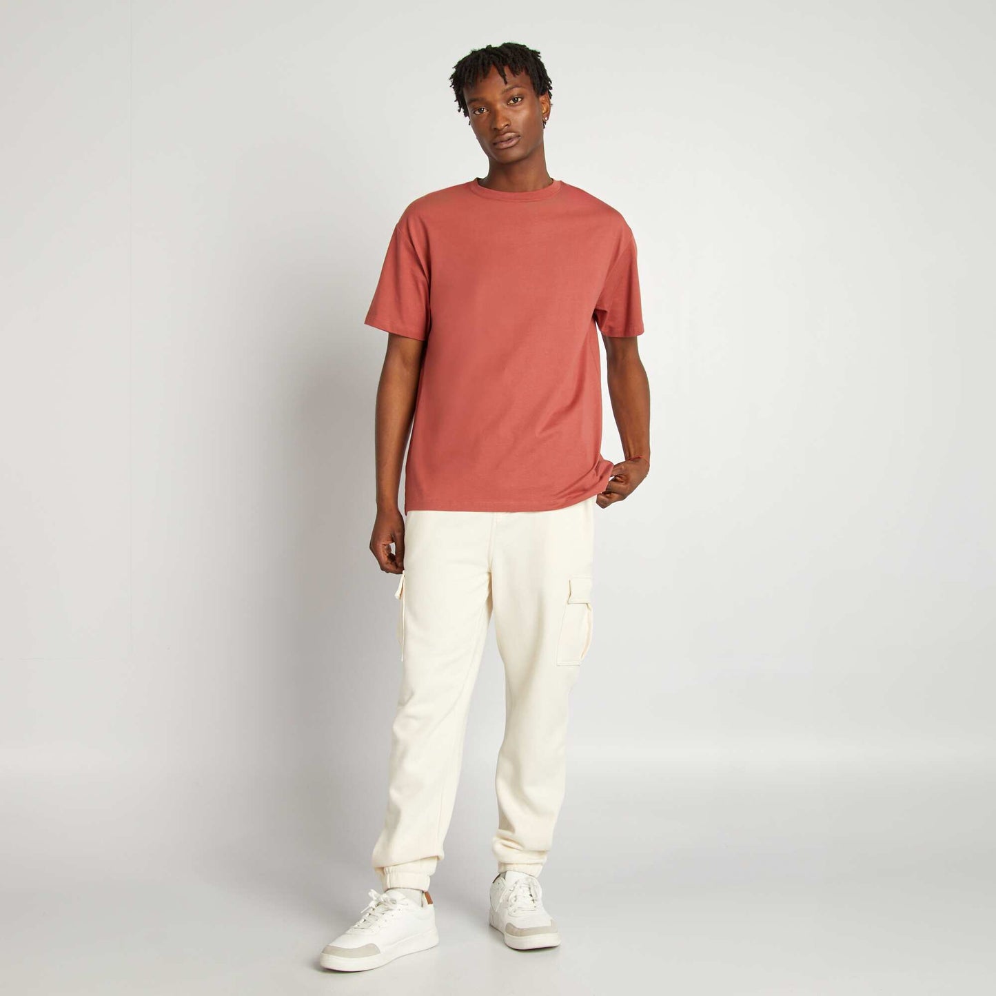 Multi-pocket joggers WHITE