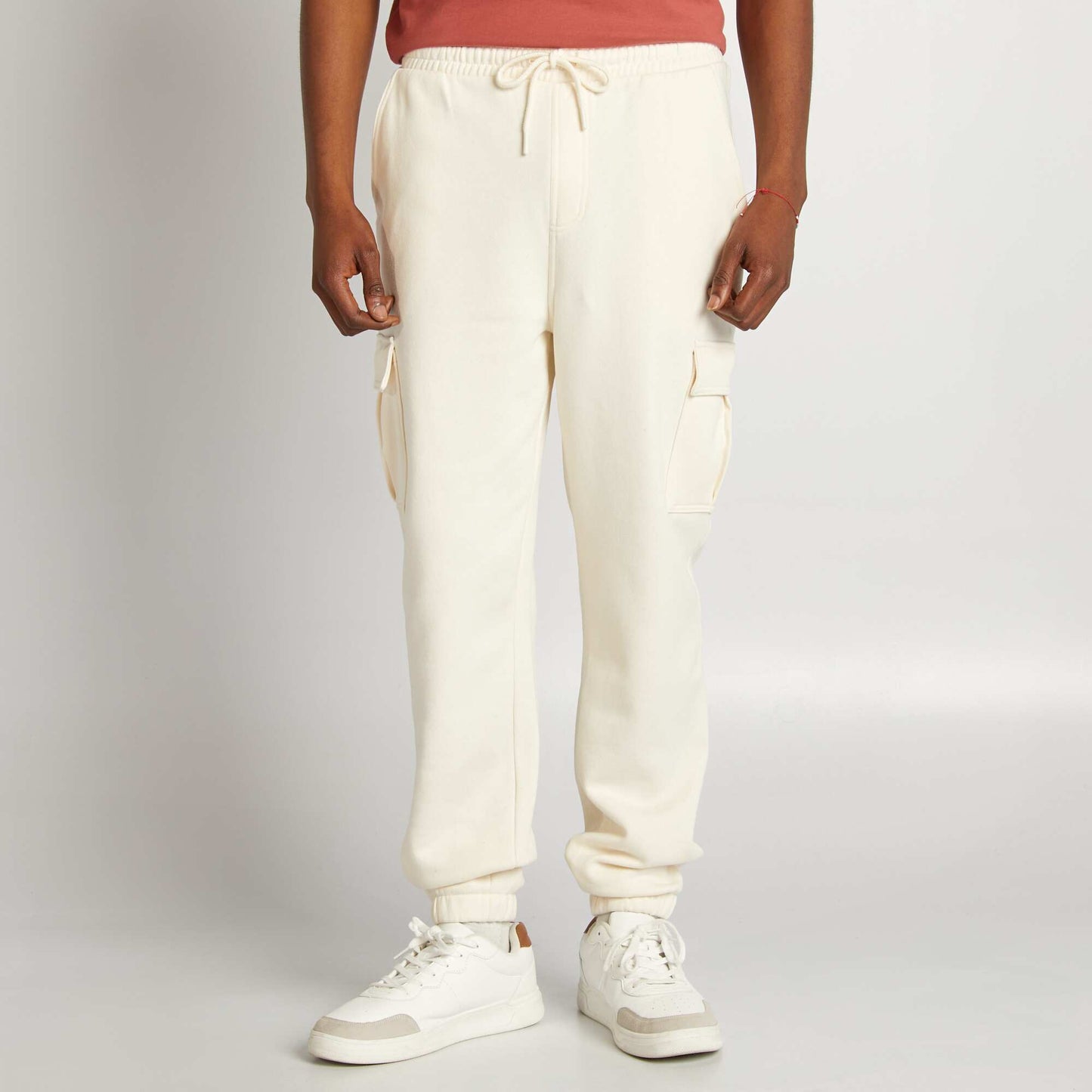 Multi-pocket joggers WHITE