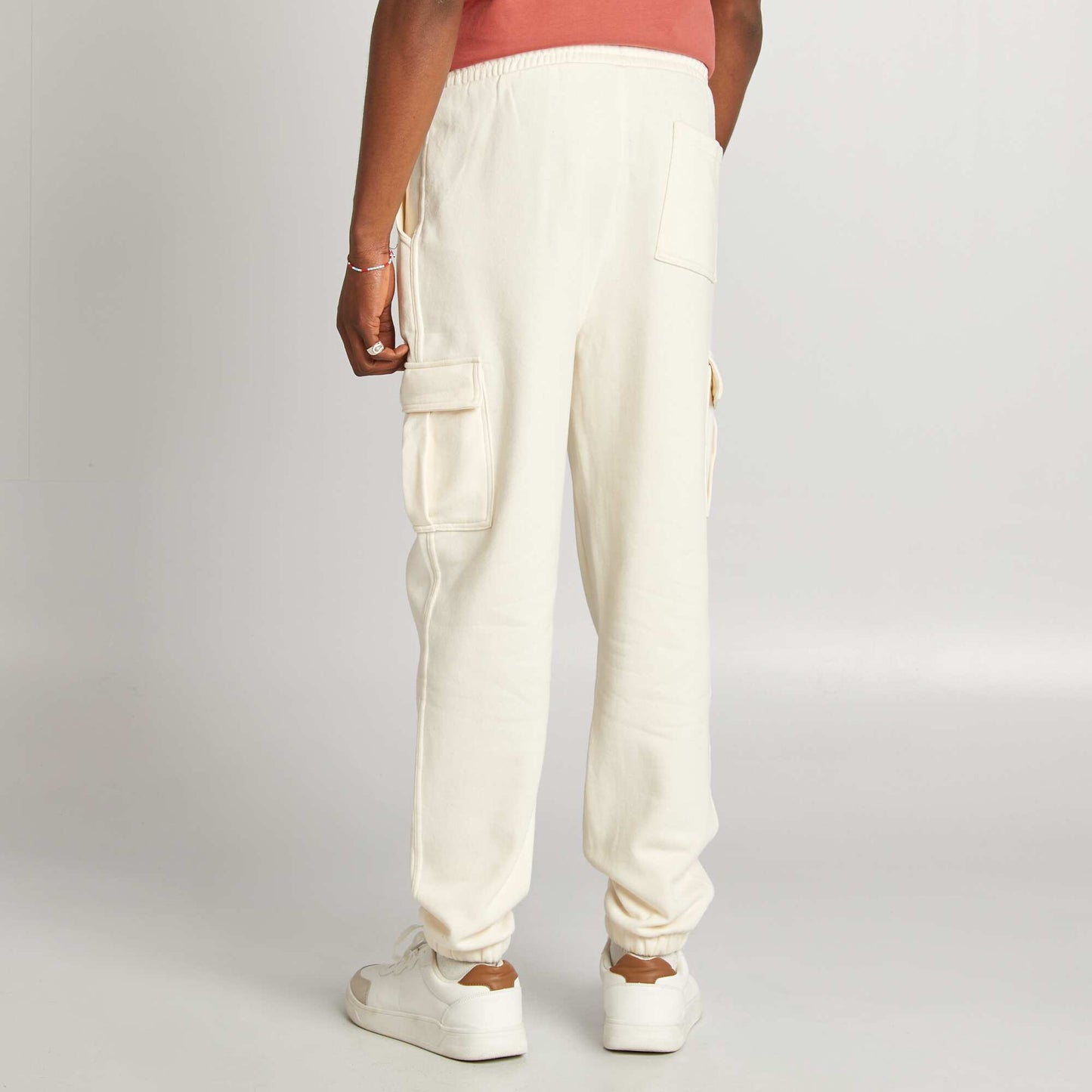 Multi-pocket joggers WHITE