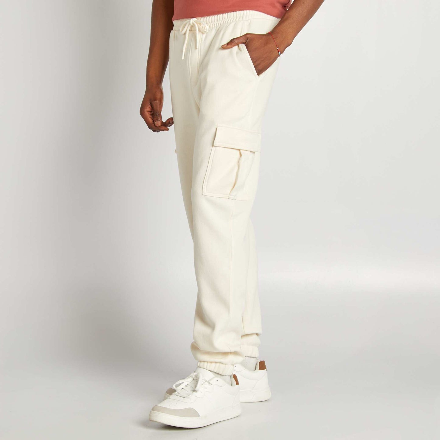 Multi-pocket joggers WHITE