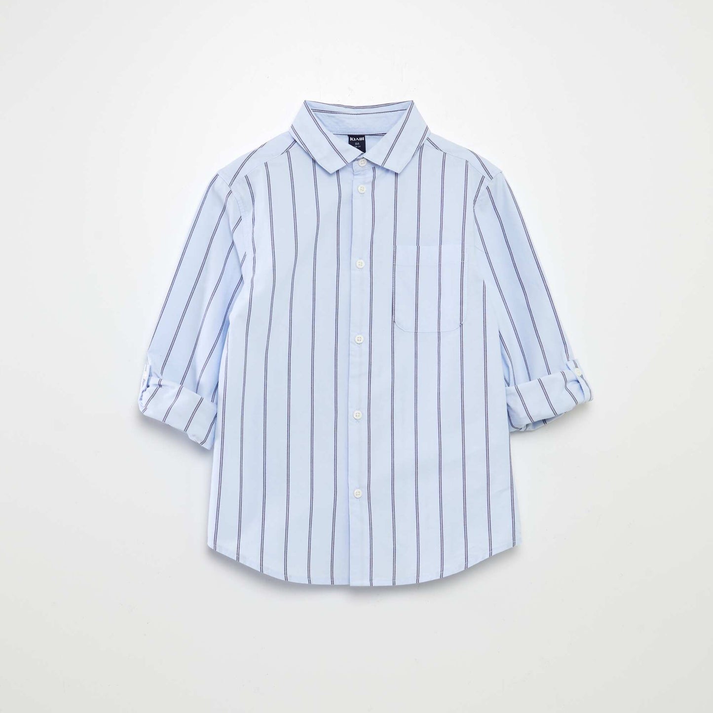 Striped poplin shirt WHITE