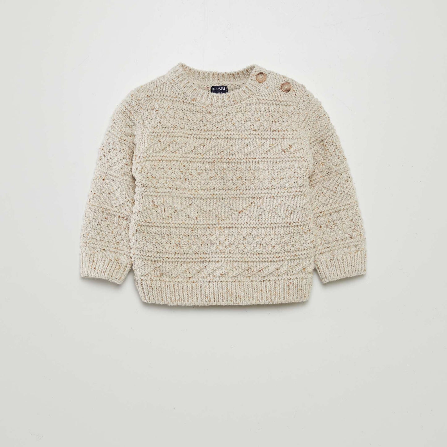 Fancy Knit Sweater BEIGE
