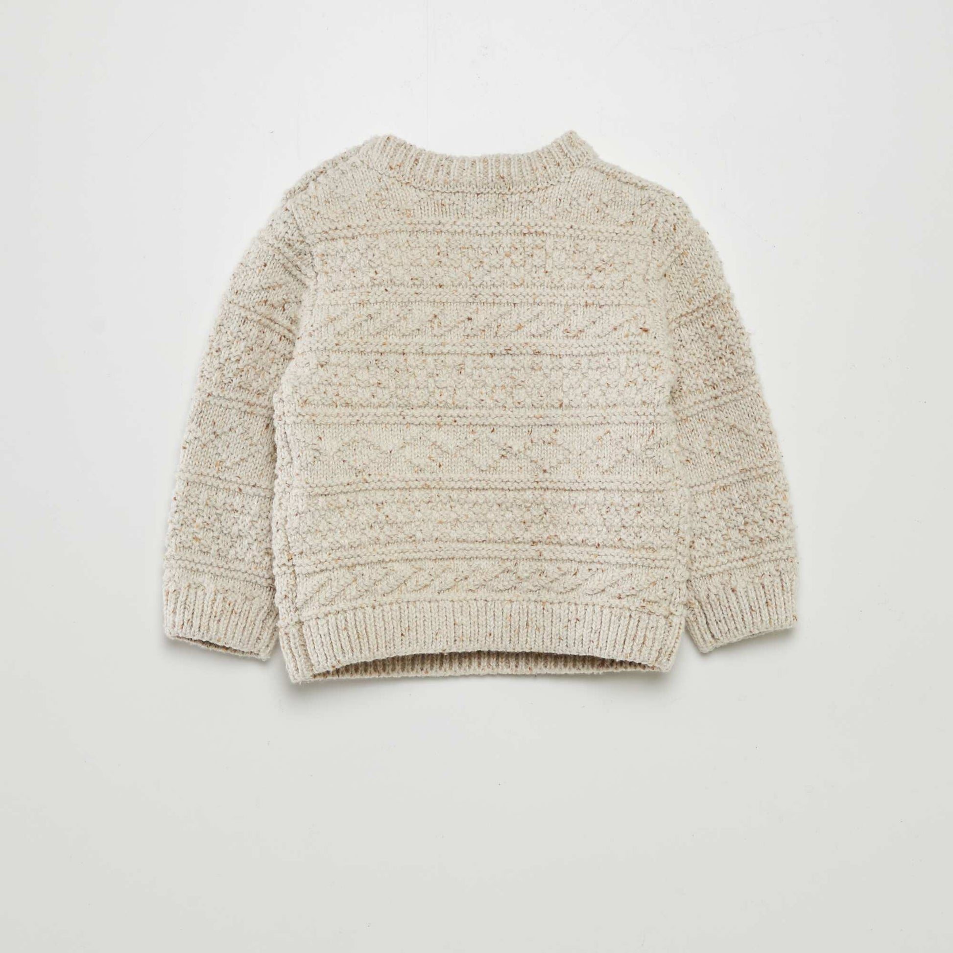 Fancy Knit Sweater BEIGE