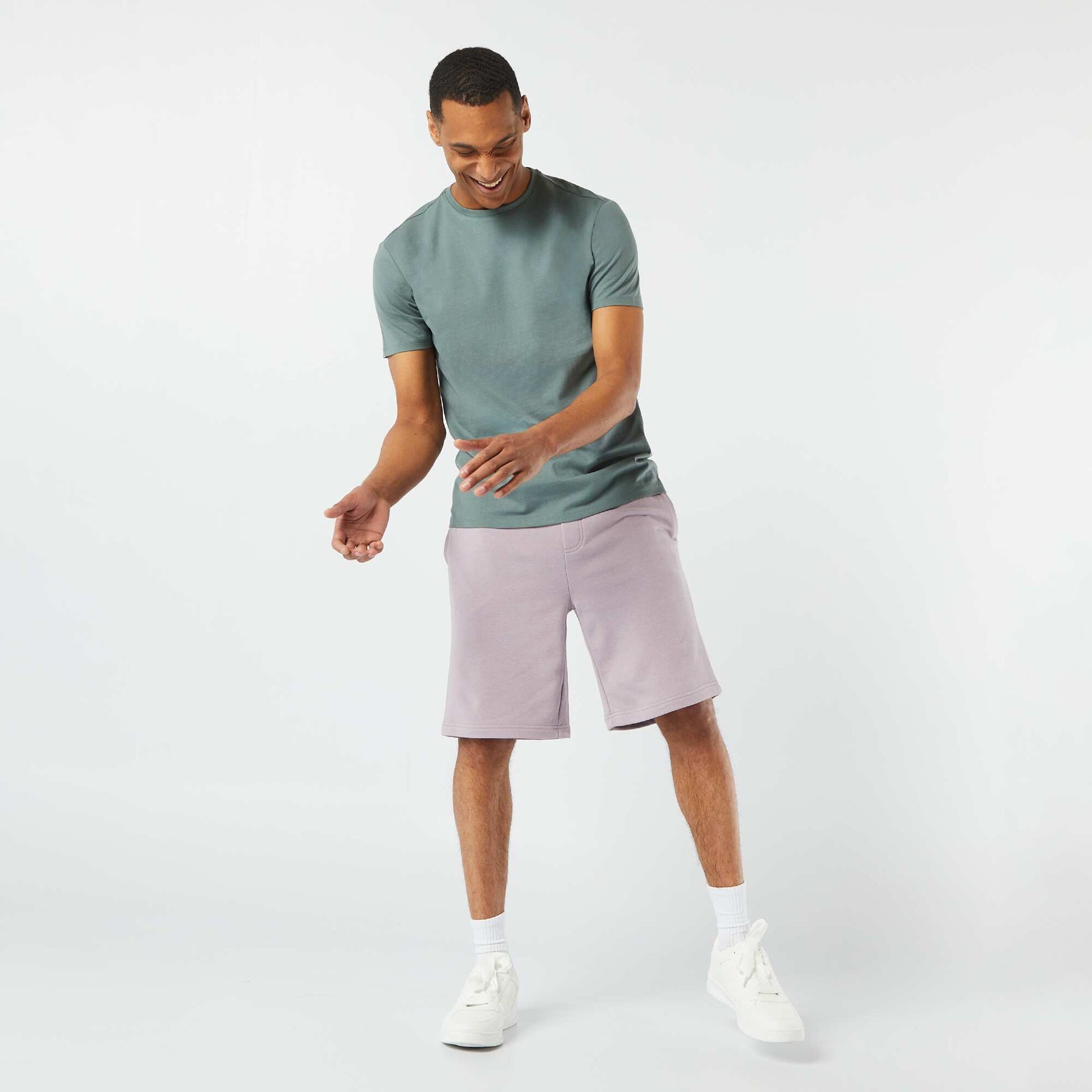 Plain Bermuda short joggers PURPLE