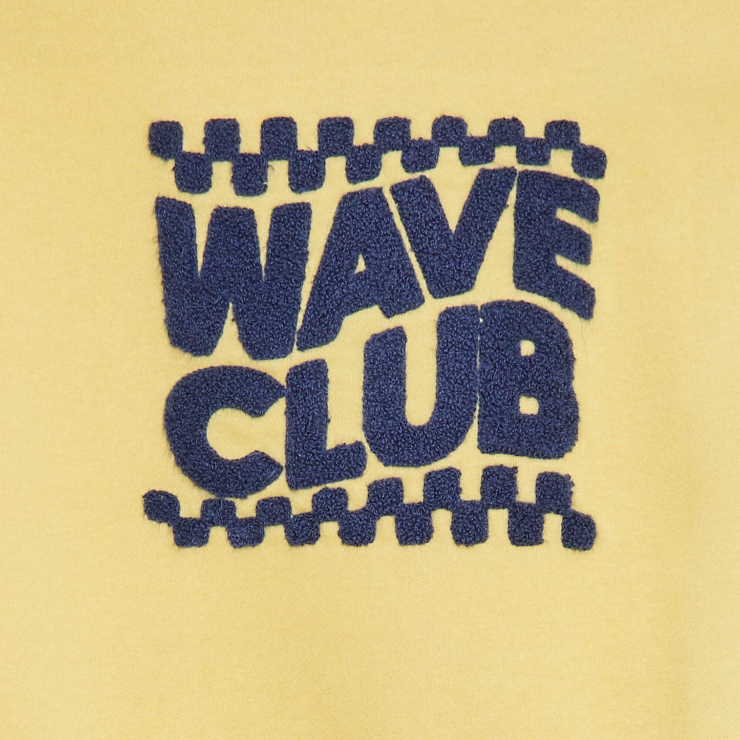 Sweatshirt with bouclé knit lettering YELLOW