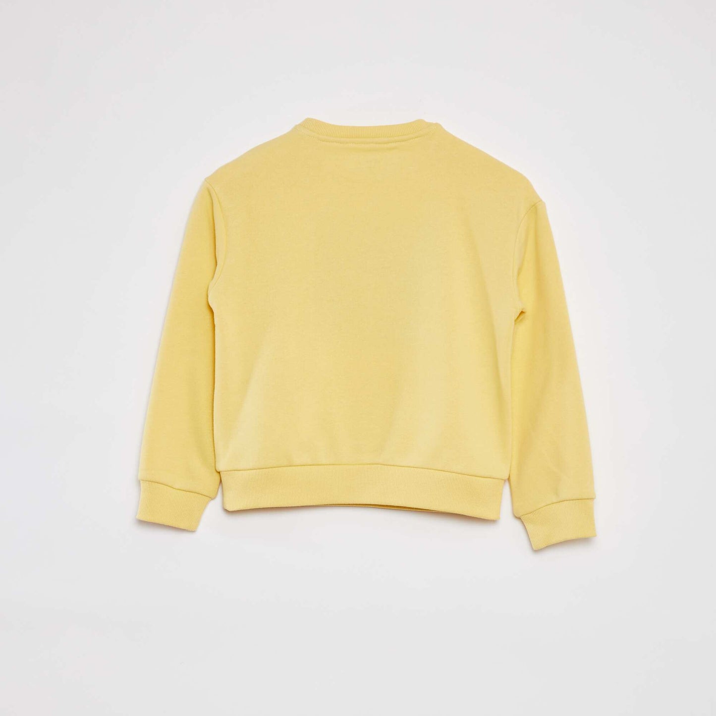 Sweatshirt with bouclé knit lettering YELLOW