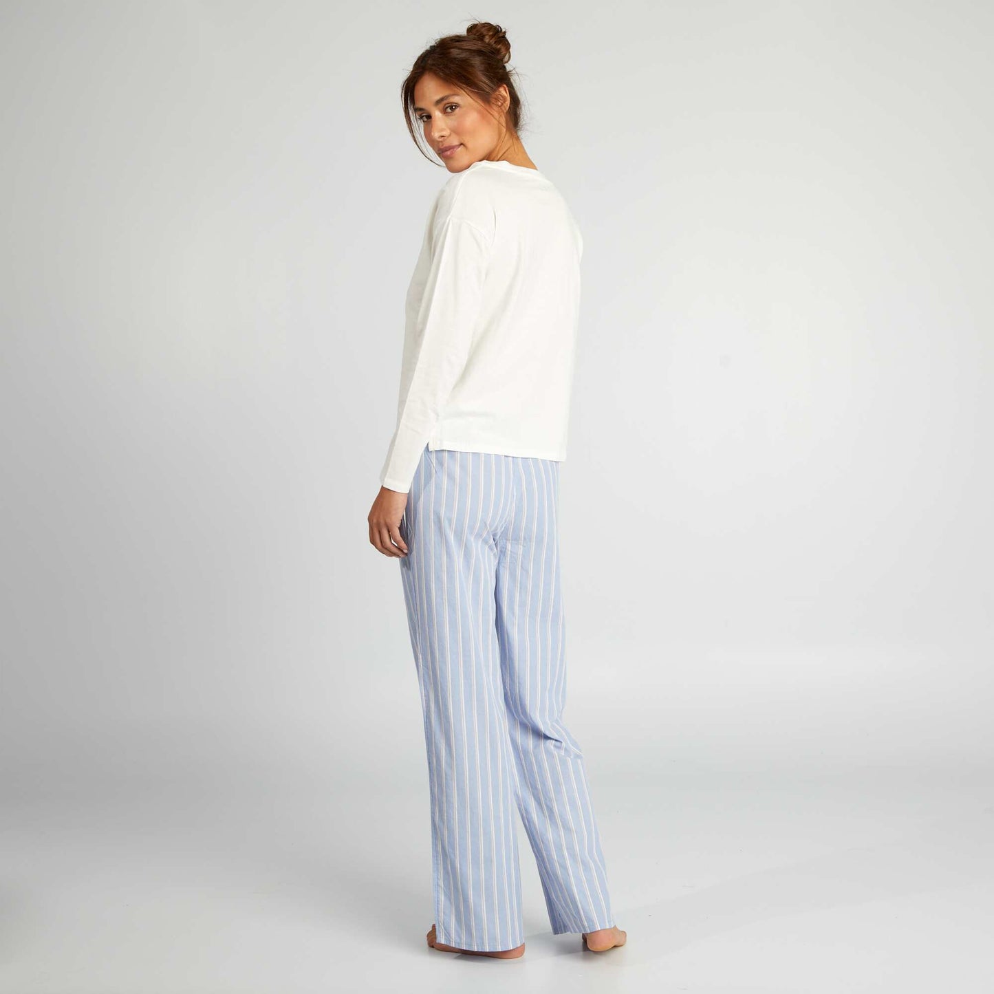 T-shirt and trousers pyjama set - 2-piece set WHITE