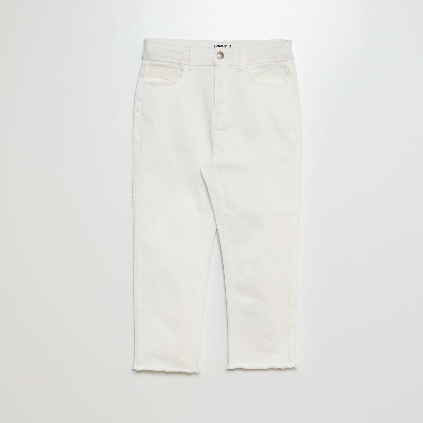 Skinny cropped trousers WHITE