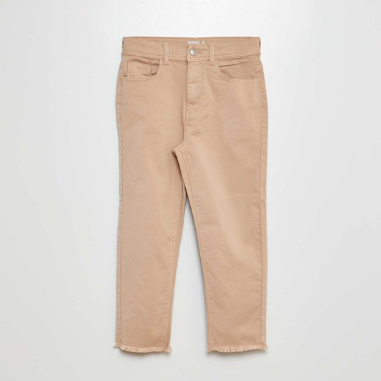 Skinny cropped trousers BEIGE