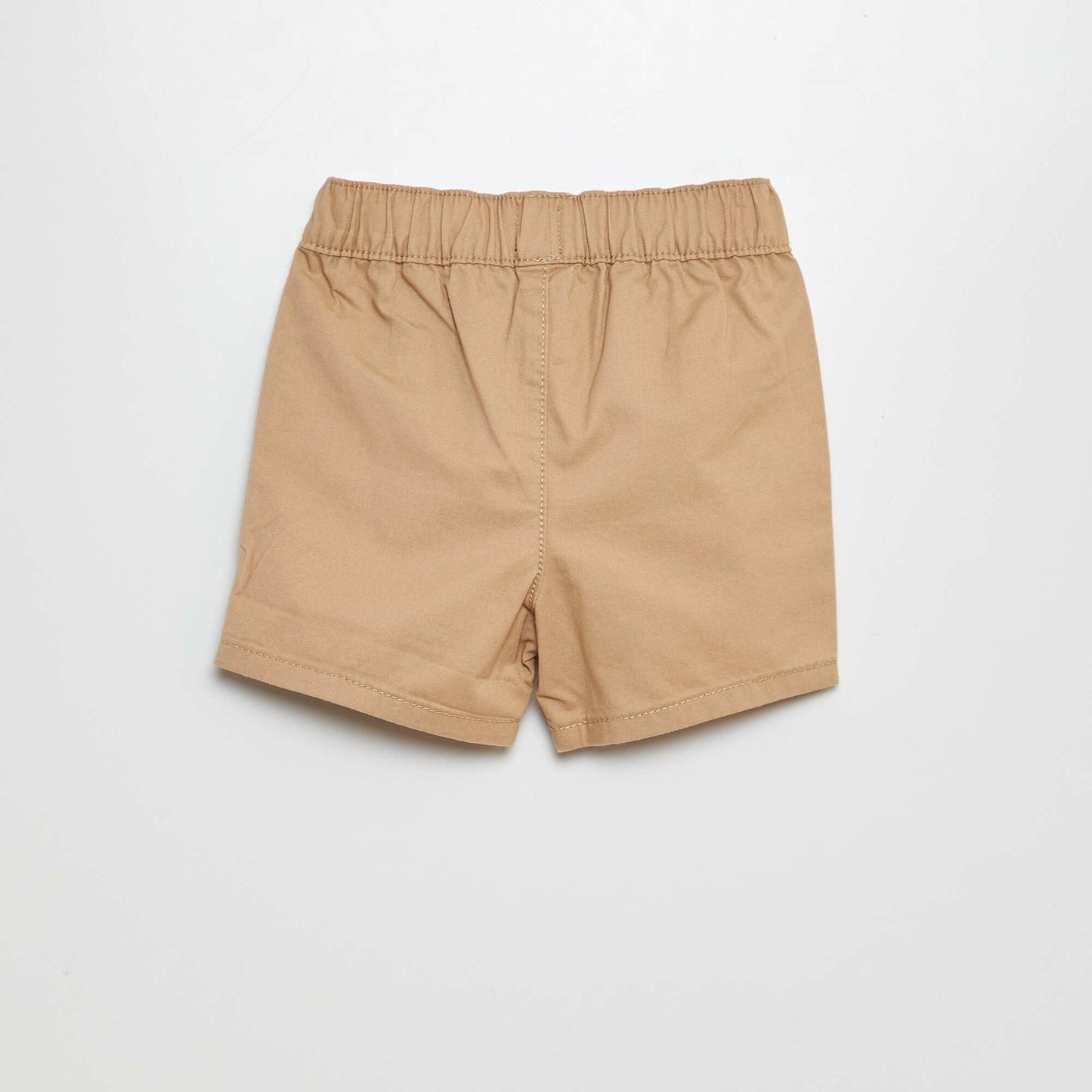 Chino shorts with elasticated waistband BEIGE