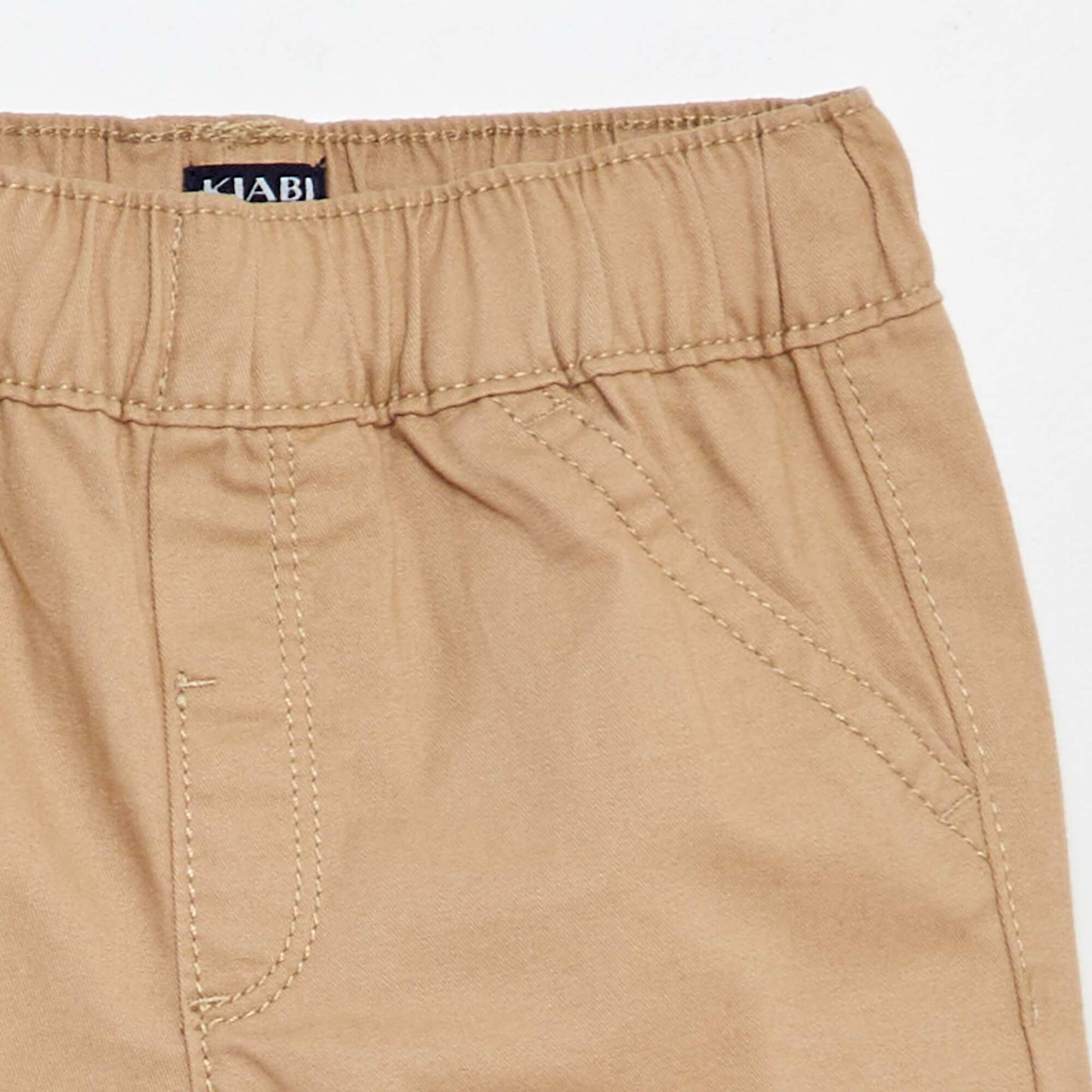 Chino shorts with elasticated waistband BEIGE