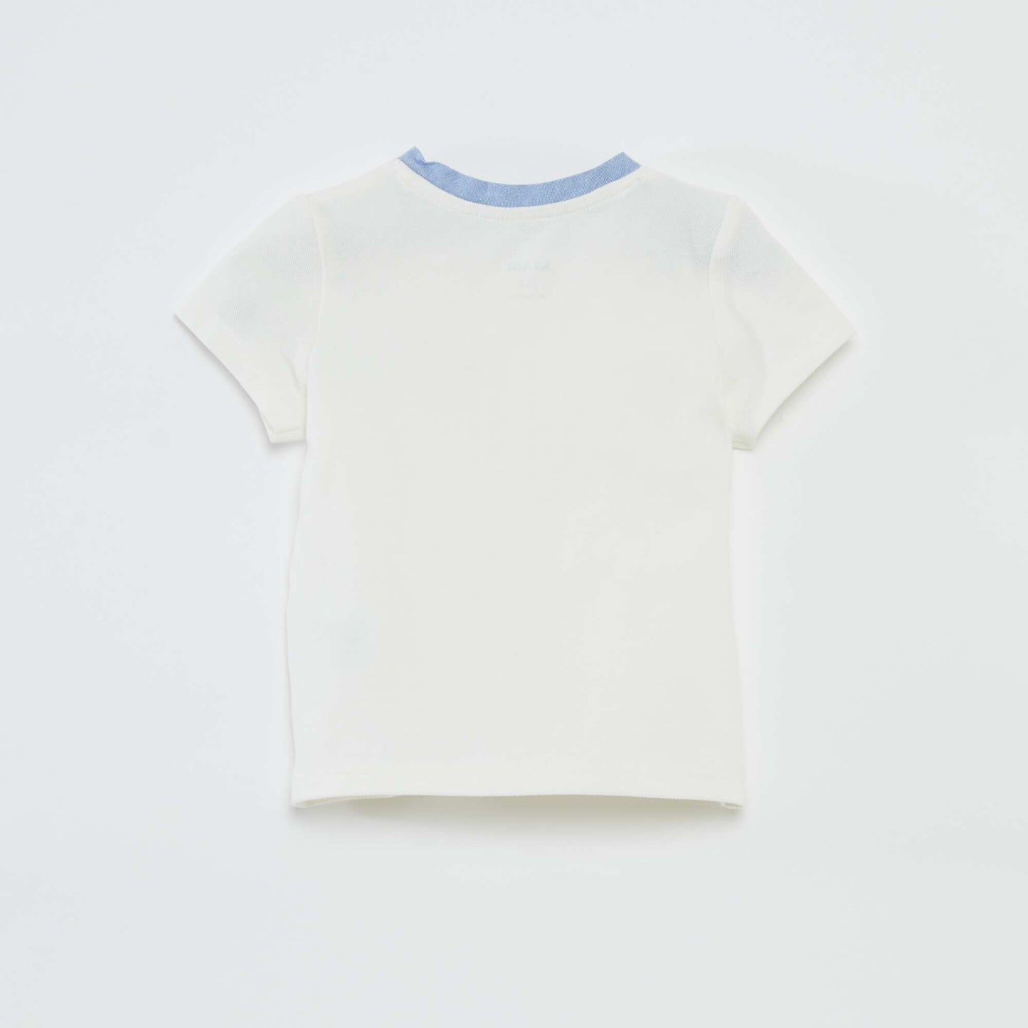 Short-sleeved polo shirt with contrasting collar WHITE