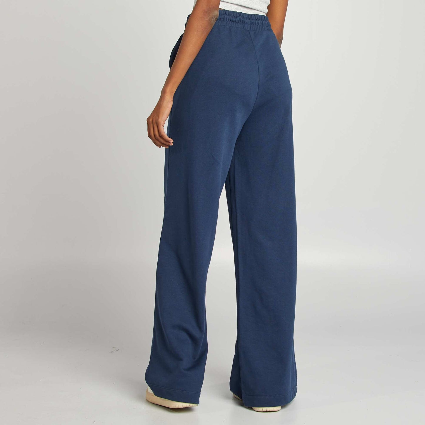 Plain wide-leg joggers BLUE