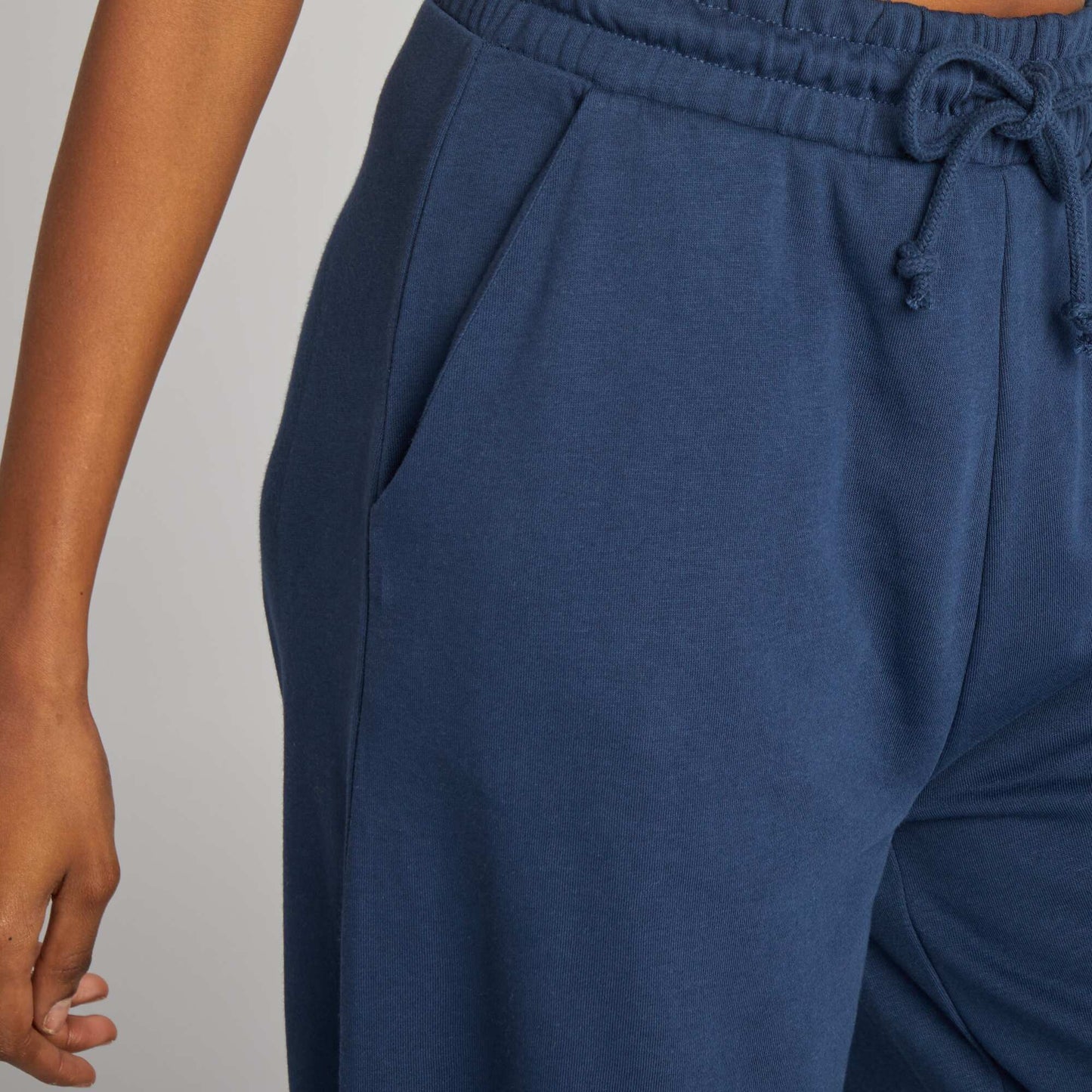 Plain wide-leg joggers BLUE