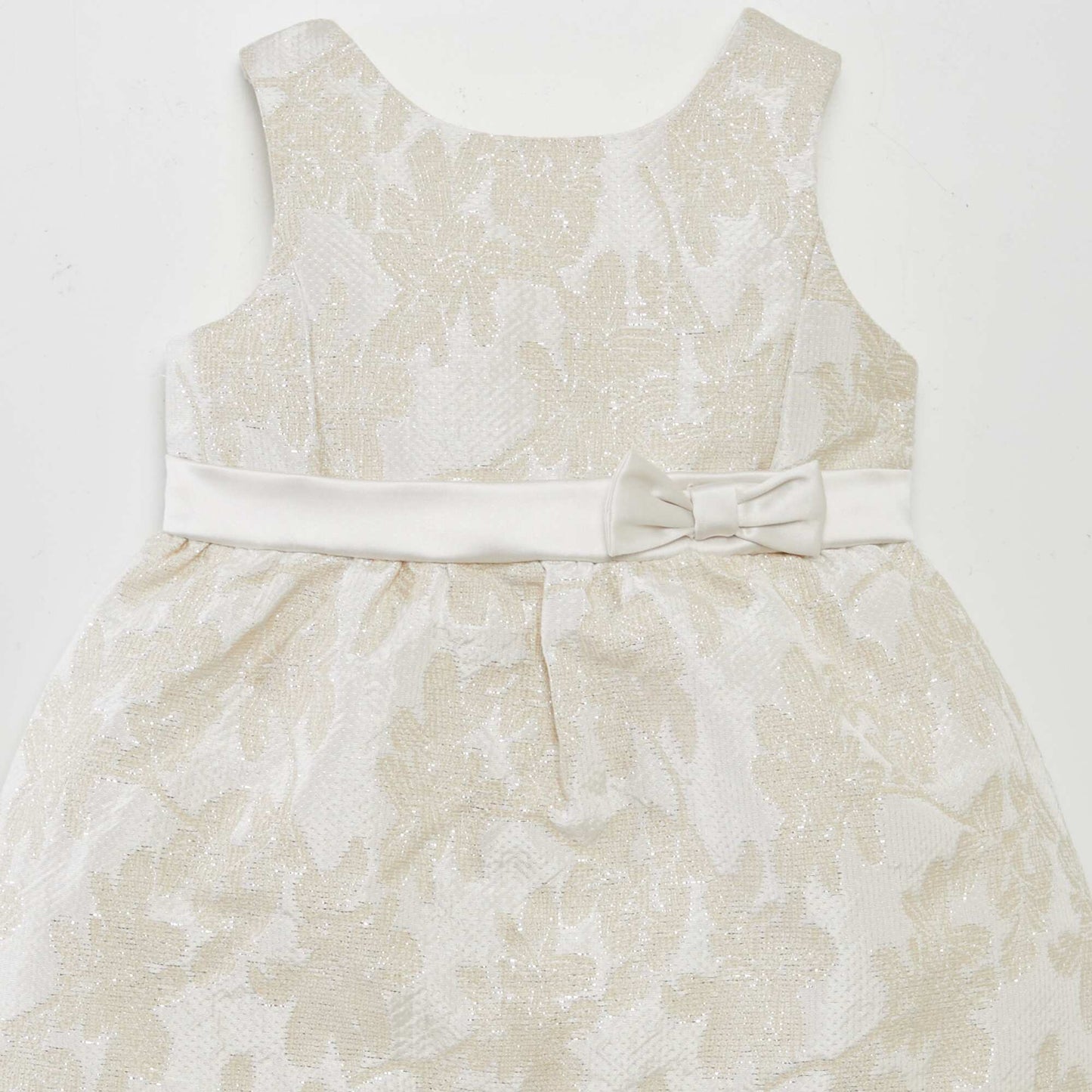 Glitter jacquard party dress WHITE