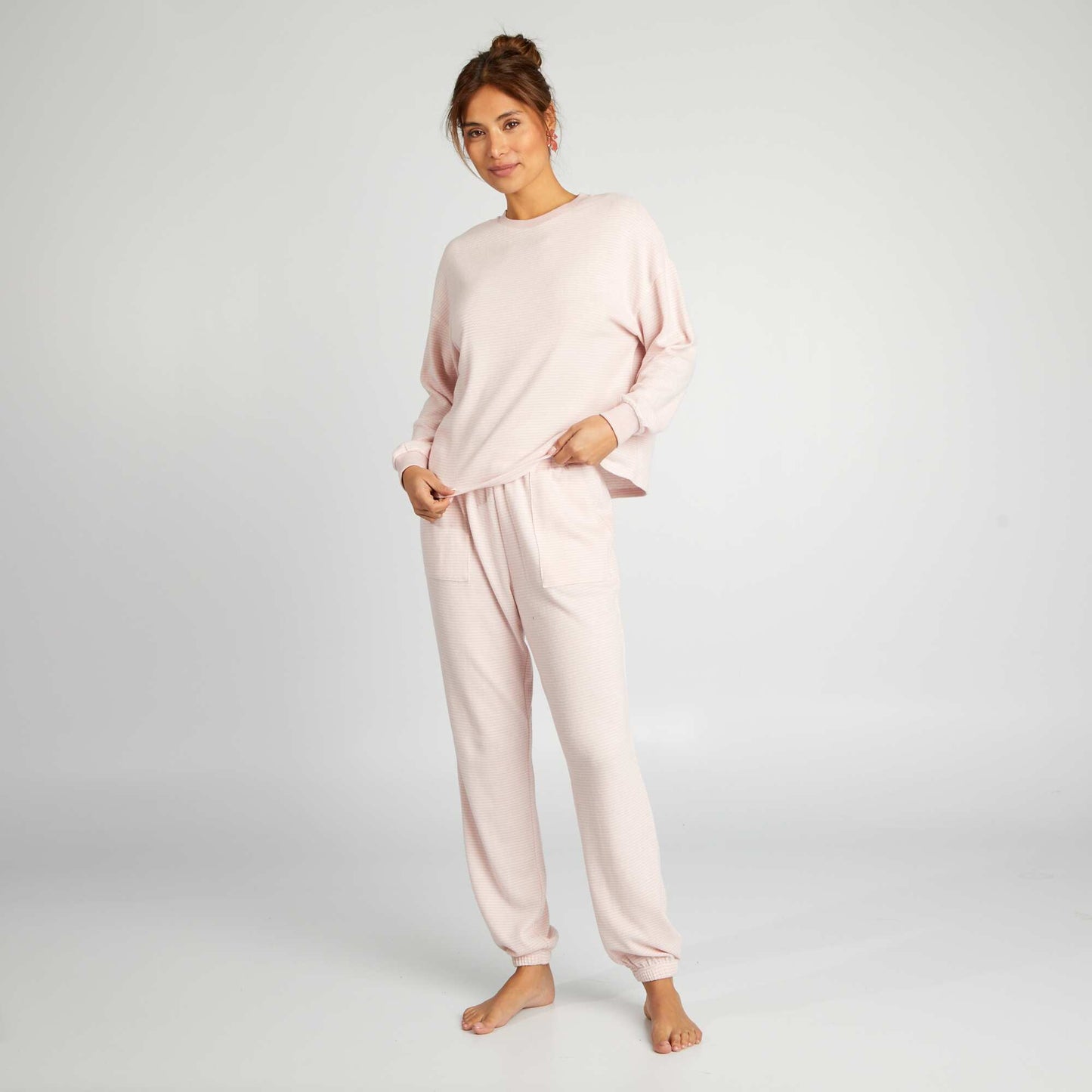 T-shirt and trousers pyjama set - 2-piece set PINK