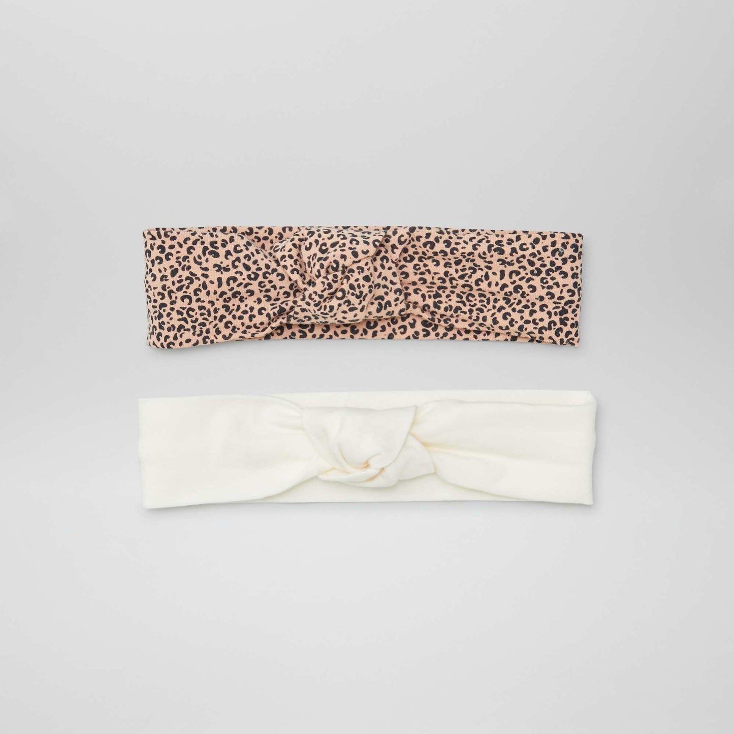 Pack of 2 bow headbands beige