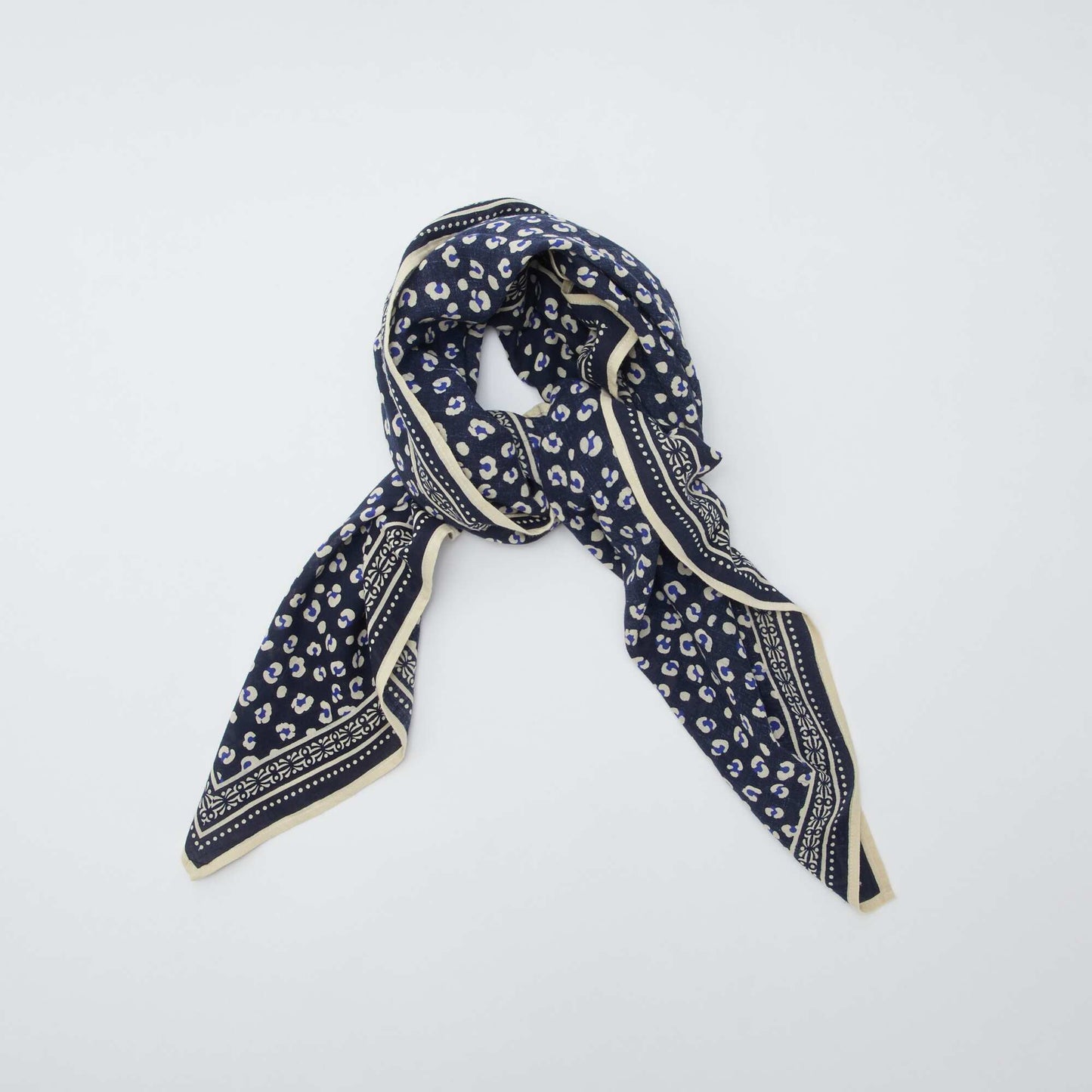 Large printed scarf BLUE