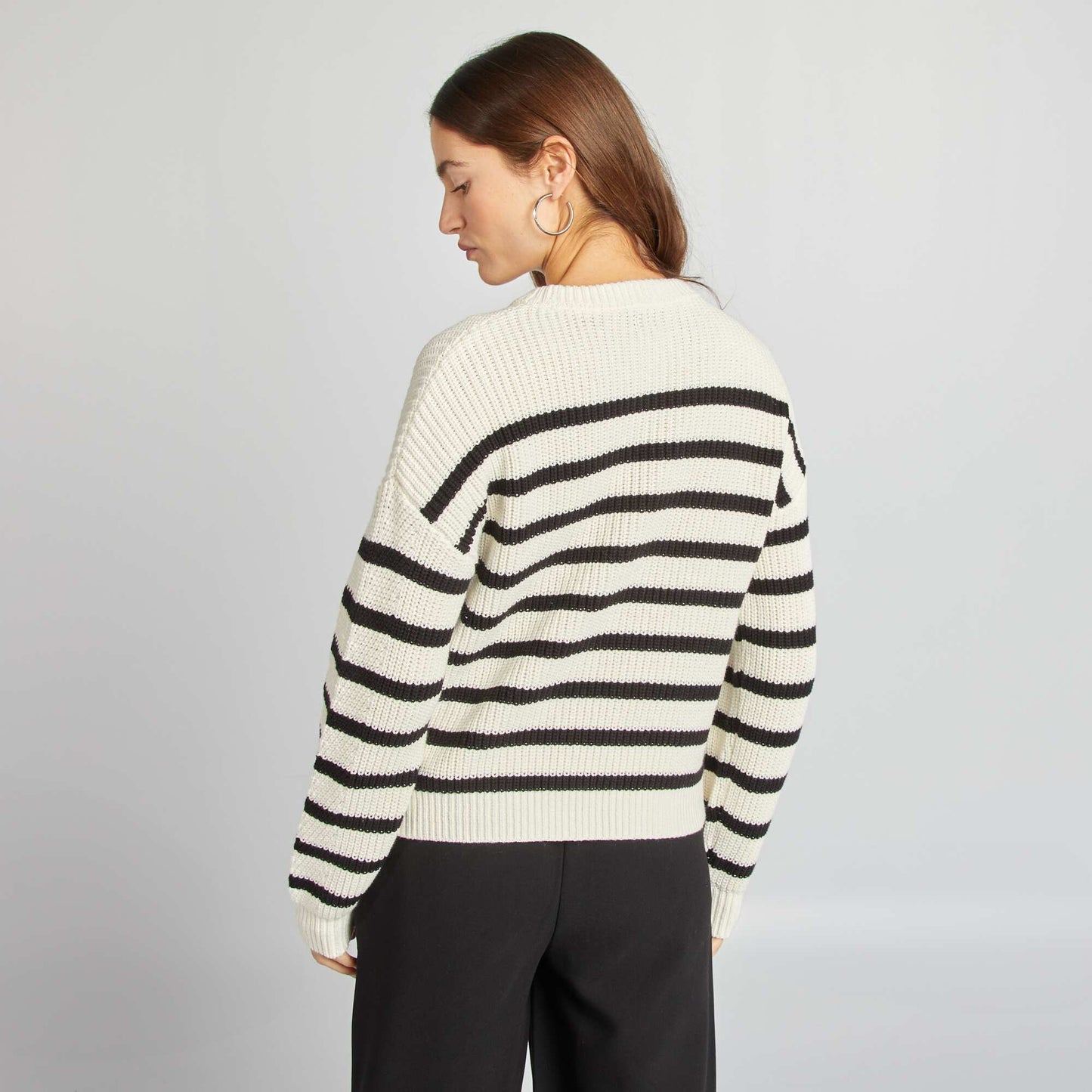 Chunky knit sweater WHITE