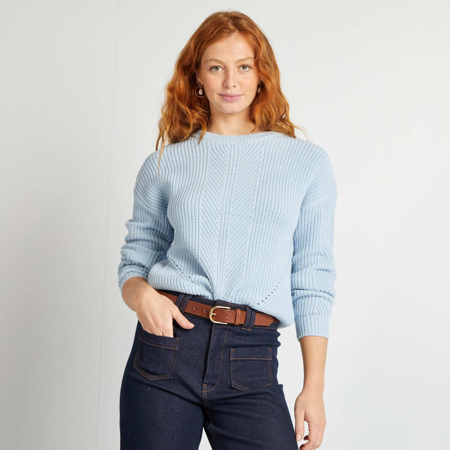 Chunky knit sweater BLUE