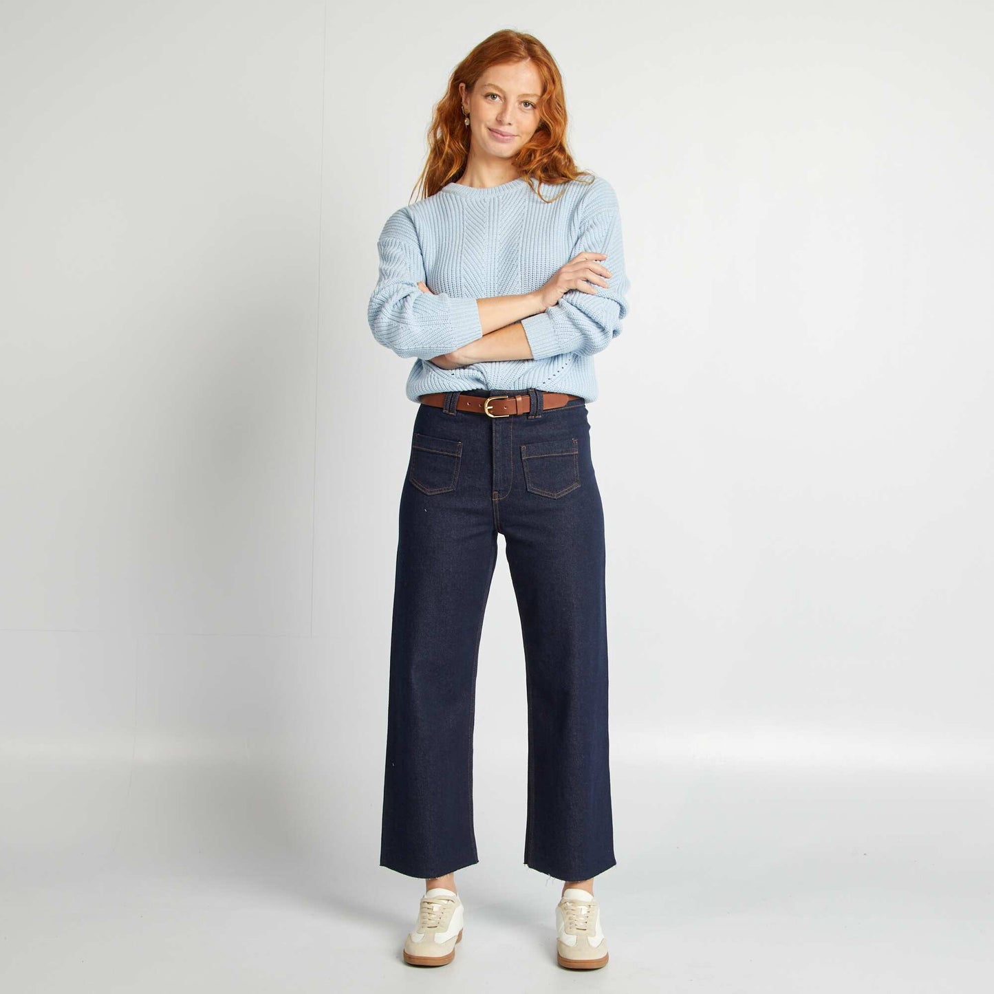 Chunky knit sweater BLUE